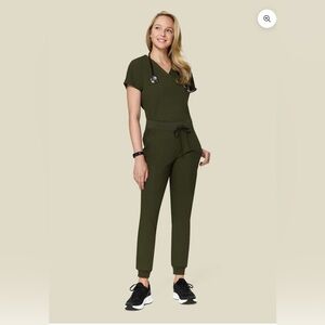 Chic Olive Women's Scrub Set